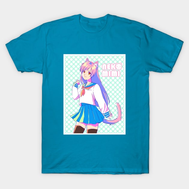 Neko Mimi T-Shirt by myougi